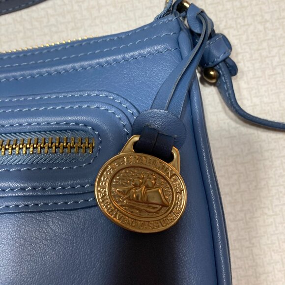 Final Price New Blue Brahmin Smooth Leather Shoulder bag - Picture 1 of 9